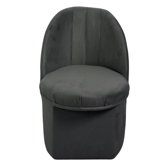 Pufa szara manila od przodu