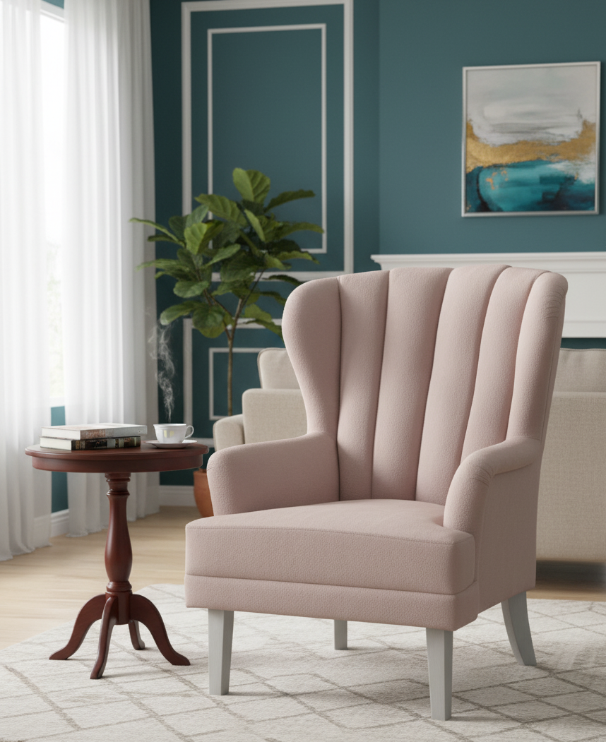 Fotel LIRA połączenie uszaka ze stylem glamour