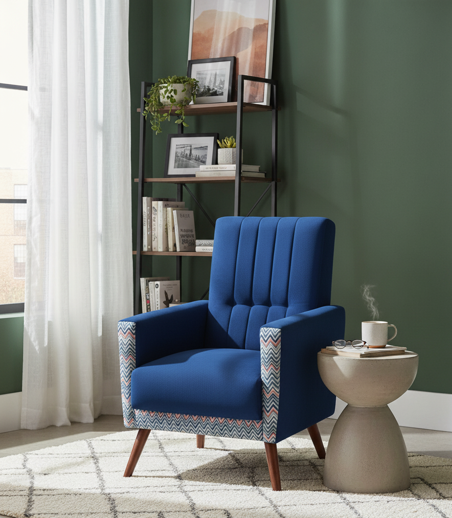 Nowoczesny fotel z ciekawym wzorem VELAR