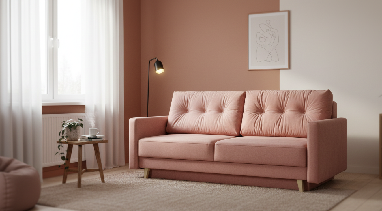 Kanapa GLAMOUR z funkcją spania NEBRASCA