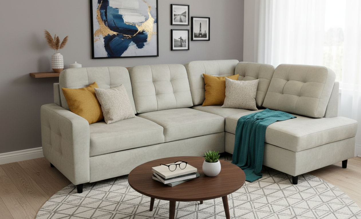 Komfortowy rozkładany narożnik LINEA