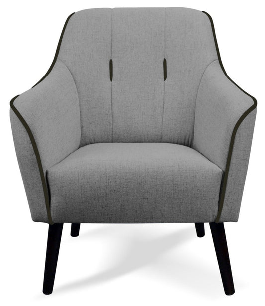 Fotel MARS idealny do kawiarni lub salonu szary od przodu