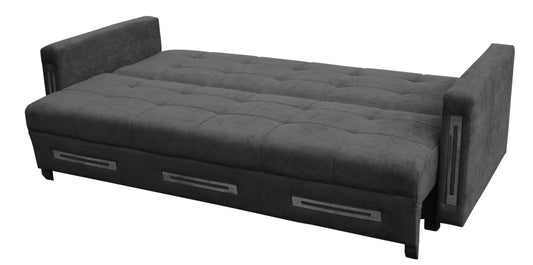 Pikowana kanapa 3 osobowa INTER rozłożony