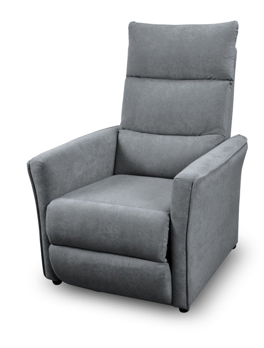 Rozkładany fotel z funkcją relaksu CAMI elektryk srebrny