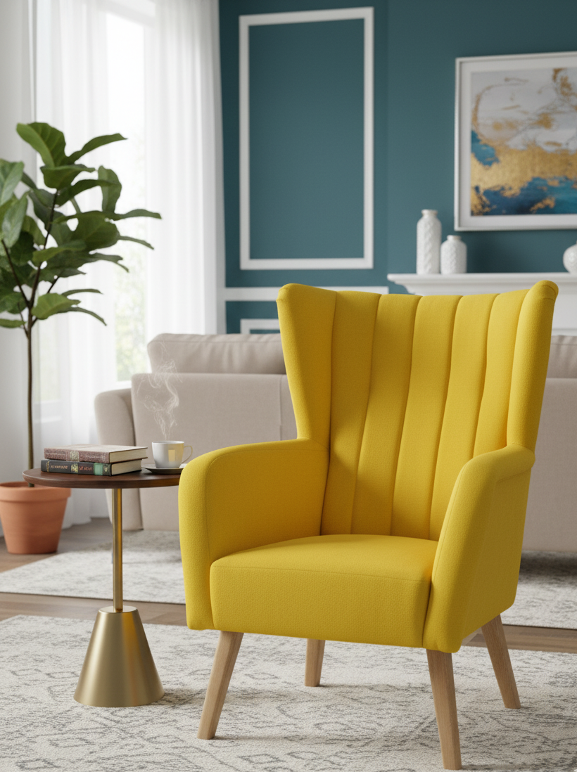 Designerski fotel skandynawski BORNEO komfortowy i wygodny