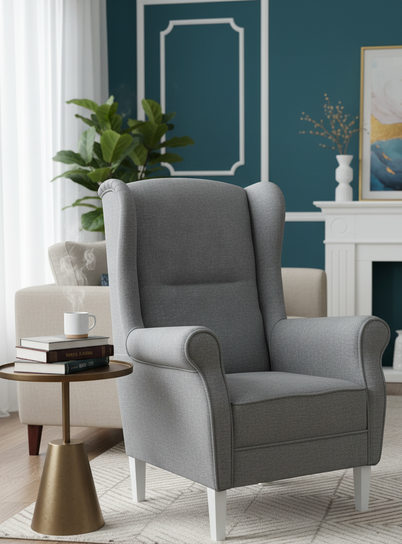 CHELSEA - wygodny fotel uszak do salonu