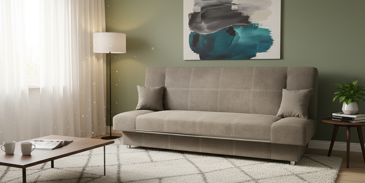 Nowoczesna 3 osobowa rozkładana kanapa ETNA