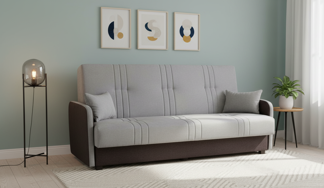 Kanapa SILVA z funkcją spania i pojemnikiem