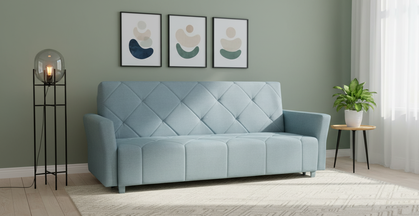 Pikowana wersalka w stylu glamour LARGO