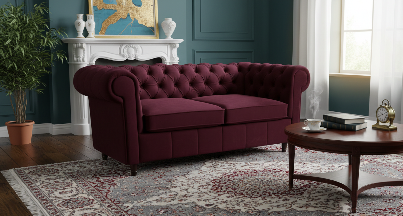 Nierozkładana sofa w stylu glamour w kolorze butelkowej zieleni KONGO