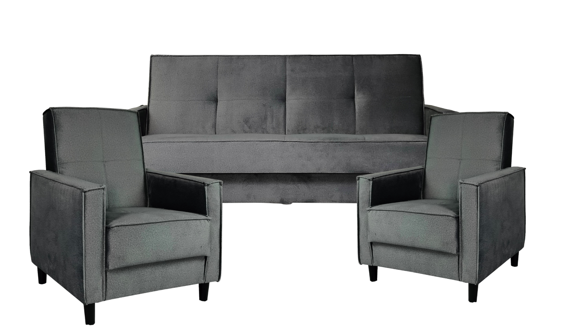 Zestaw wypoczynkowy z dwoma fotelami NERO