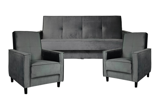 Zestaw wypoczynkowy z dwoma fotelami NERO