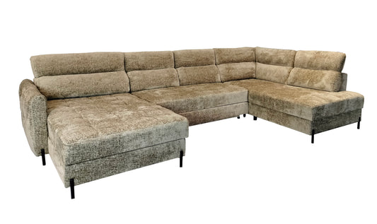 Nowoczesny Narożnik ZEN U z funkcją spania  lewa strona