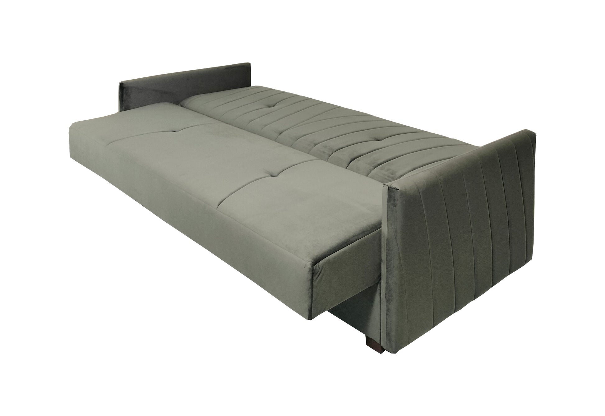 Rozkładana kanapa CUBO z nowoczesnym wzorem rozłożona