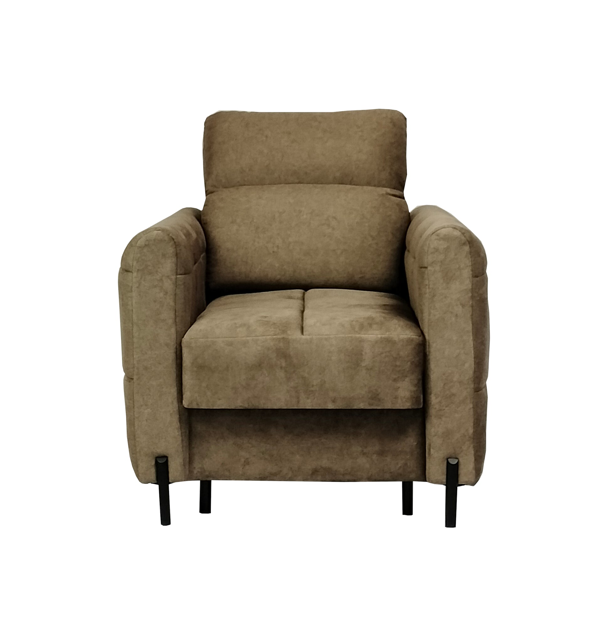 Nowoczesny fotel ze schowkiem BERGEN od przodu