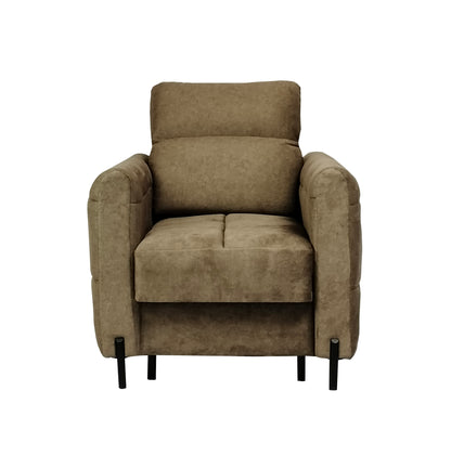 Nowoczesny fotel ze schowkiem BERGEN od przodu