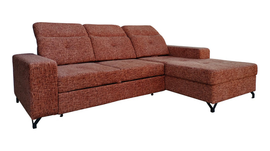 Narożnik z regulowanymi zagłówkami i oparciem ATLAS z lewej