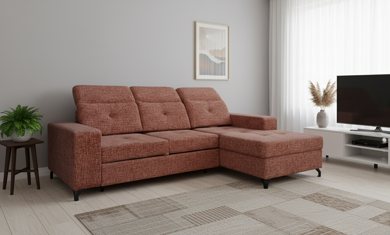 Narożnik z regulowanymi zagłówkami i oparciem ATLAS