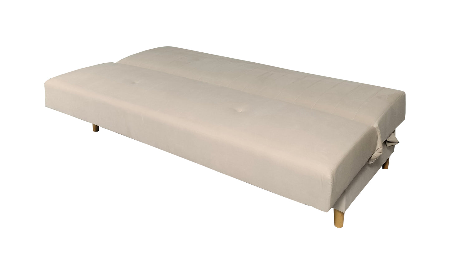 Kanapa w skandynawskim stylu MADISON bez boczków  rozłożona od prawej 