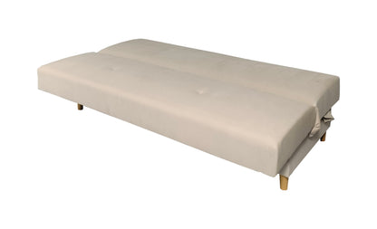 Kanapa w skandynawskim stylu MADISON bez boczków  rozłożona od prawej 