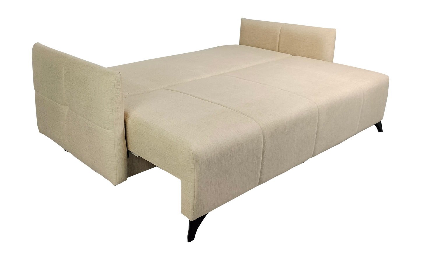 Modna kanapa ASHTON z dużą powierzchnią spania rołożona z lewej