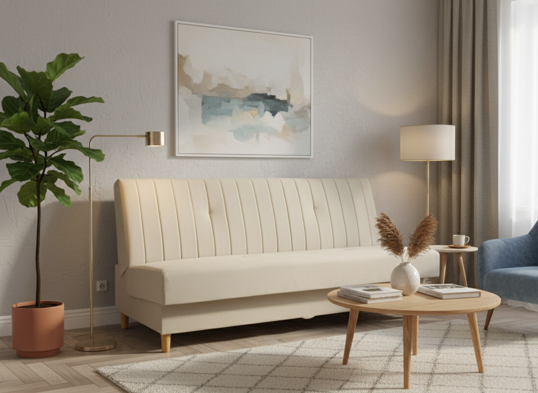 Kanapa w skandynawskim stylu MADISON bez boczków