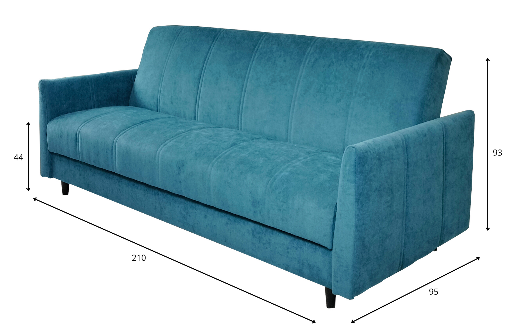 Kanapa do salonu MILANO z funkcją spania wymiary