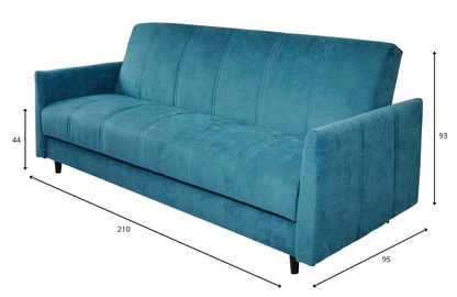 Kanapa do salonu MILANO z funkcją spania wymiary