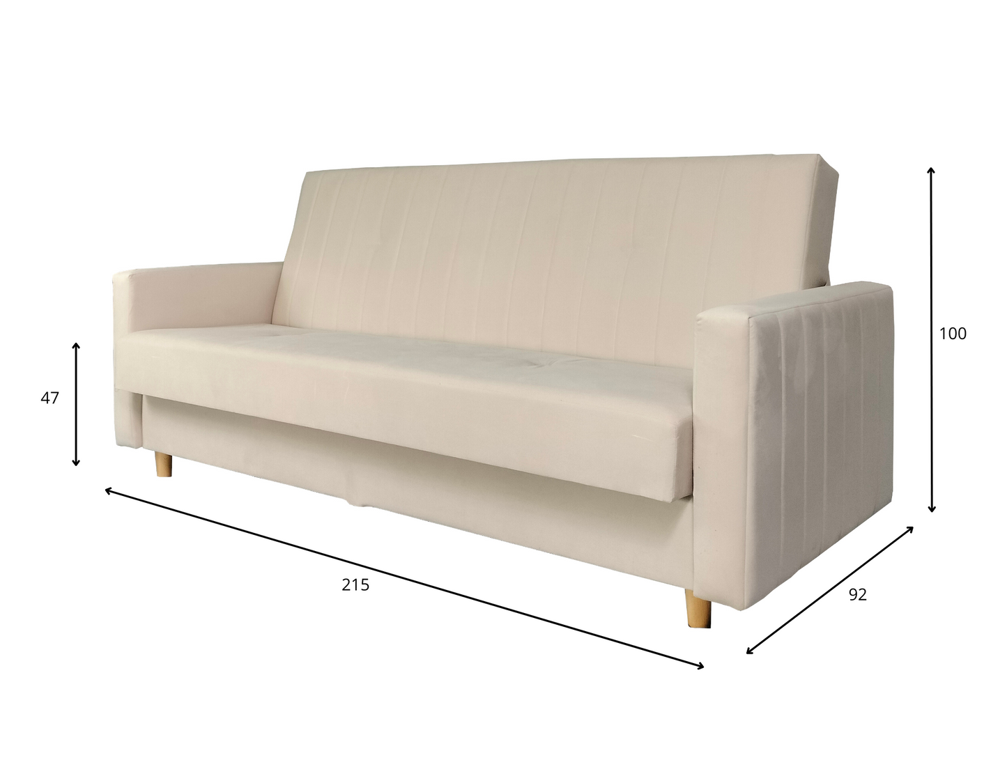 Kanapa WINSTON w skandynawskim stylu  wymiary