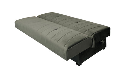 Rozkładana kanapa CUBEO z nowoczesnym wzorem rozłożona