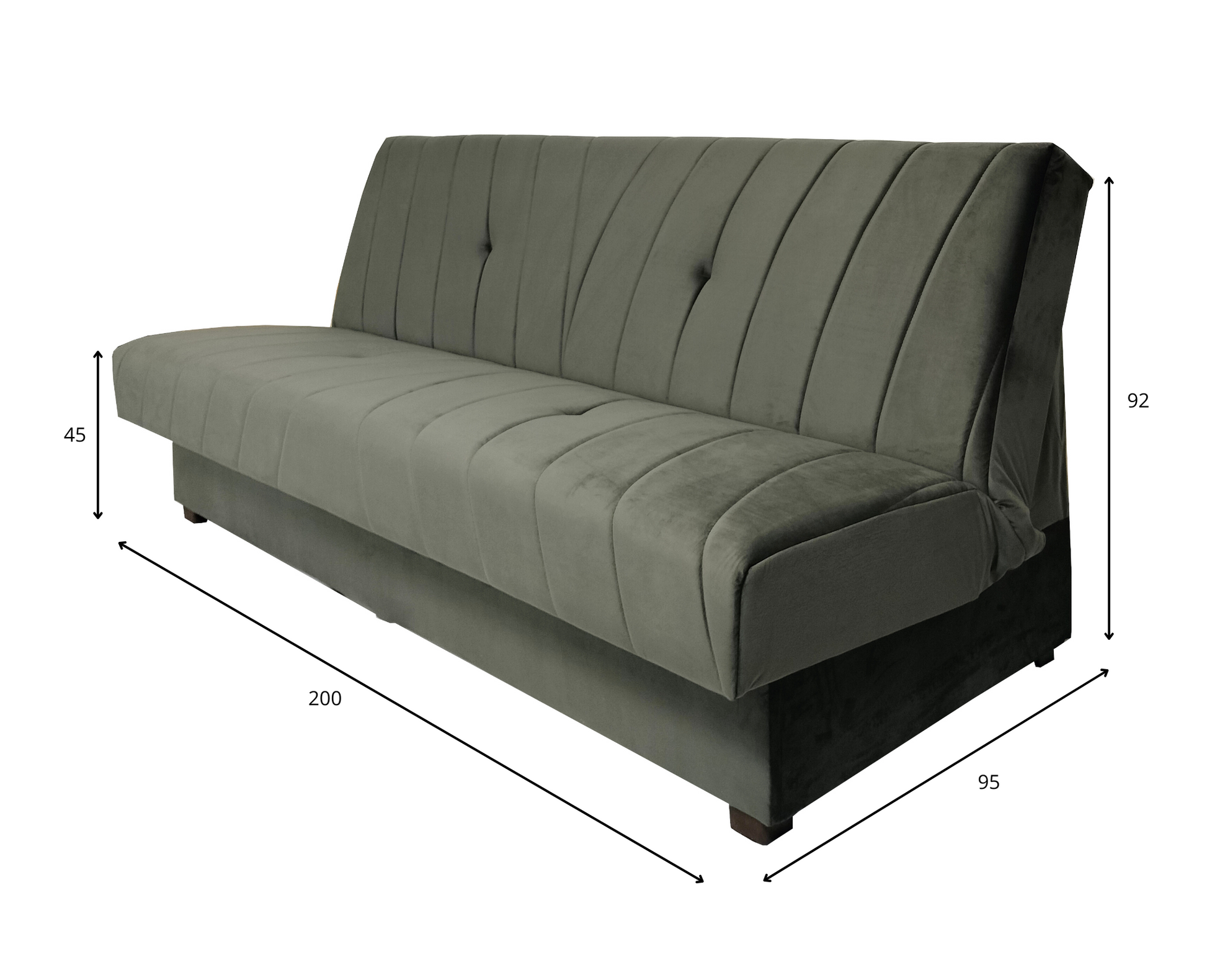 Rozkładana kanapa CUBEO z nowoczesnym wzorem wymiary 