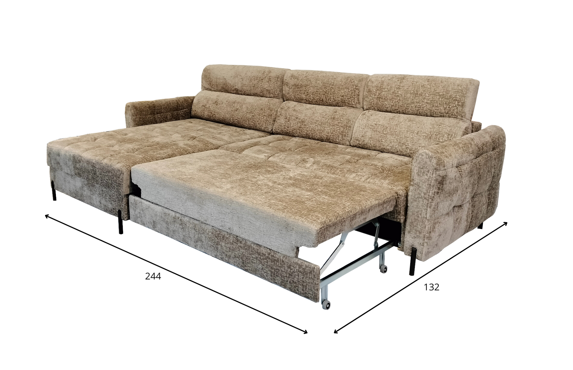 Funkcjonalny narożnik ZEN z funkcja spania wymiary spania