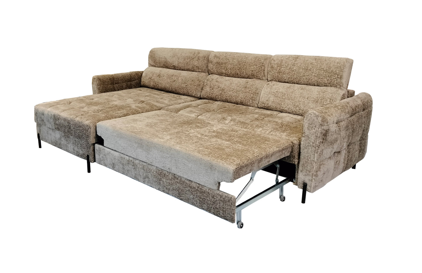 Funkcjonalny narożnik ZEN z funkcja spania rozłożony 