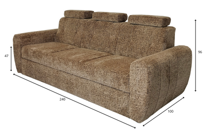 Sofa z funkcją spania OSLO wymiary