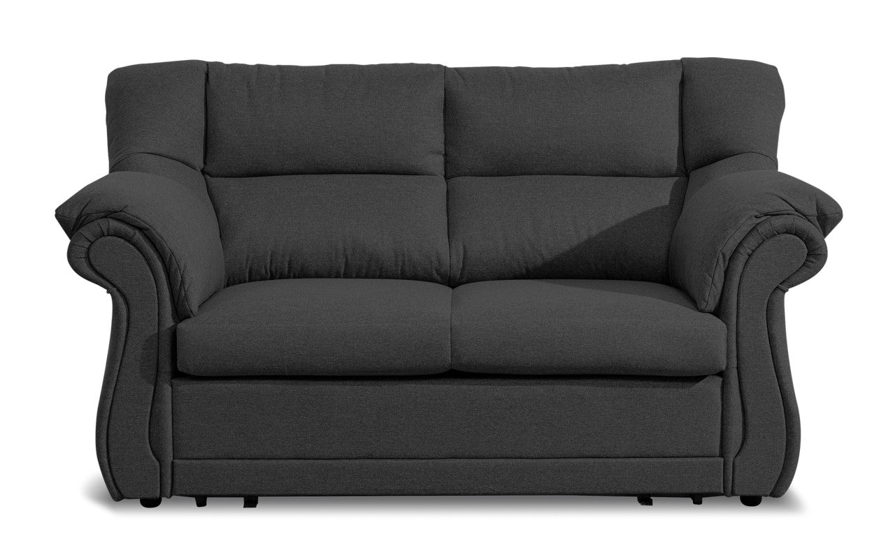 Komfortowa i wygodna sofa w klasycznym stylu BRAGA  grafitowa