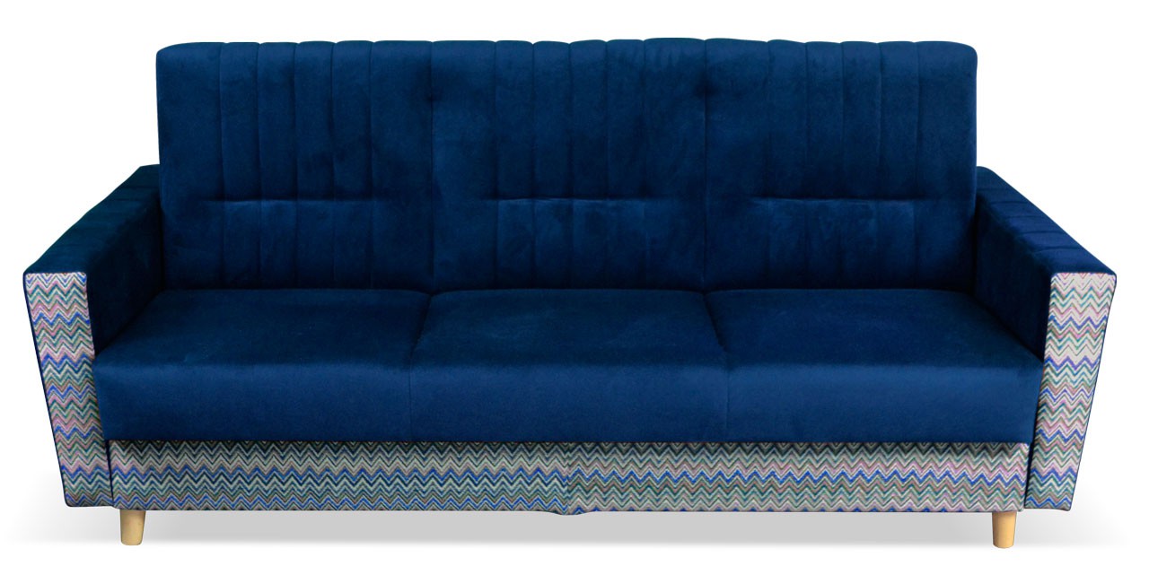 Nowoczesna wersalka z ciekawym wzorem VELAR granatowa