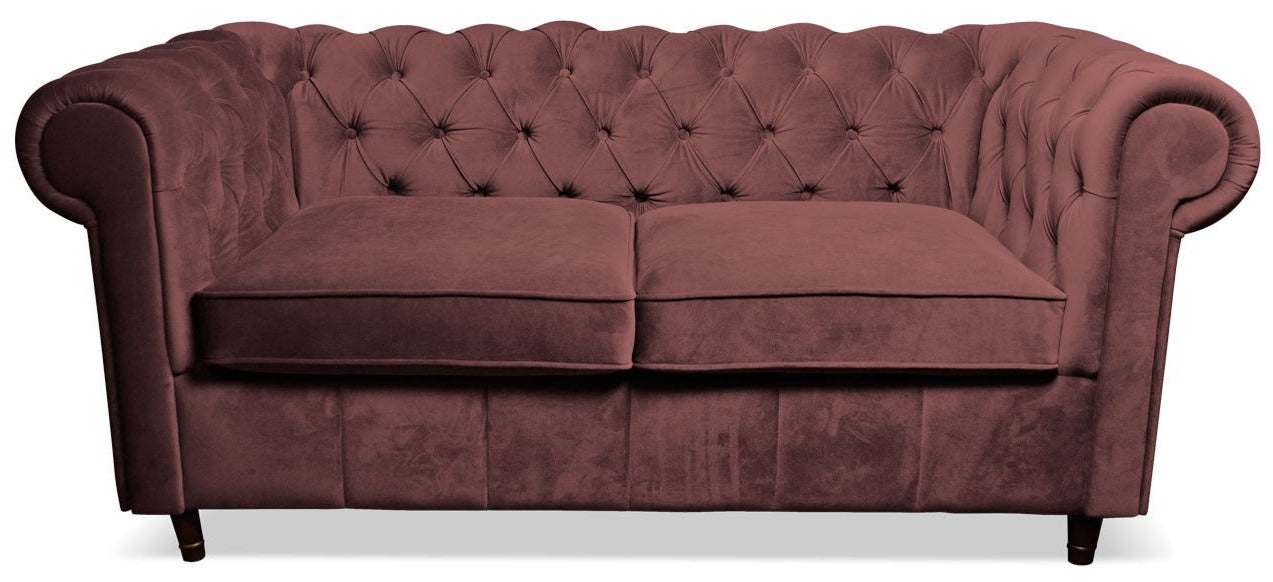 Rozkładana sofa w stylu glamour w kolorze butelkowej zieleni KONGO R czerwona