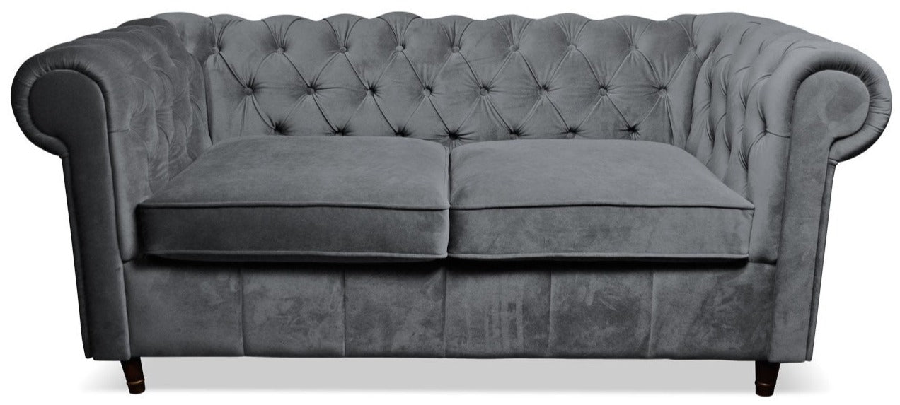 Rozkładana sofa w stylu glamour w kolorze butelkowej zieleni KONGO R popielata