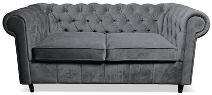 Rozkładana sofa w stylu glamour w kolorze butelkowej zieleni KONGO R popielata