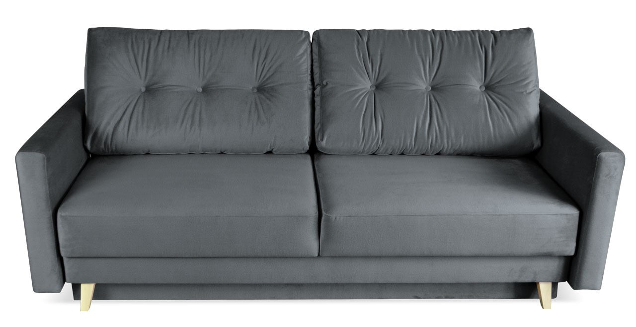 Kanapa GLAMOUR z funkcją spania NEBRASCA szara