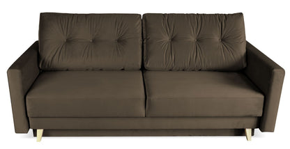 Kanapa GLAMOUR z funkcją spania NEBRASCA brąz