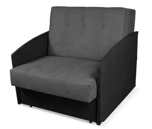 Klasyczna rozkładana sofa DORA mini 120 popielata