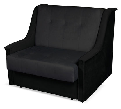 Klasyczna rozkładana sofa DORA 80cm czarna