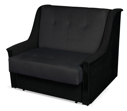 Klasyczna rozkładana sofa DORA 120cm czarna