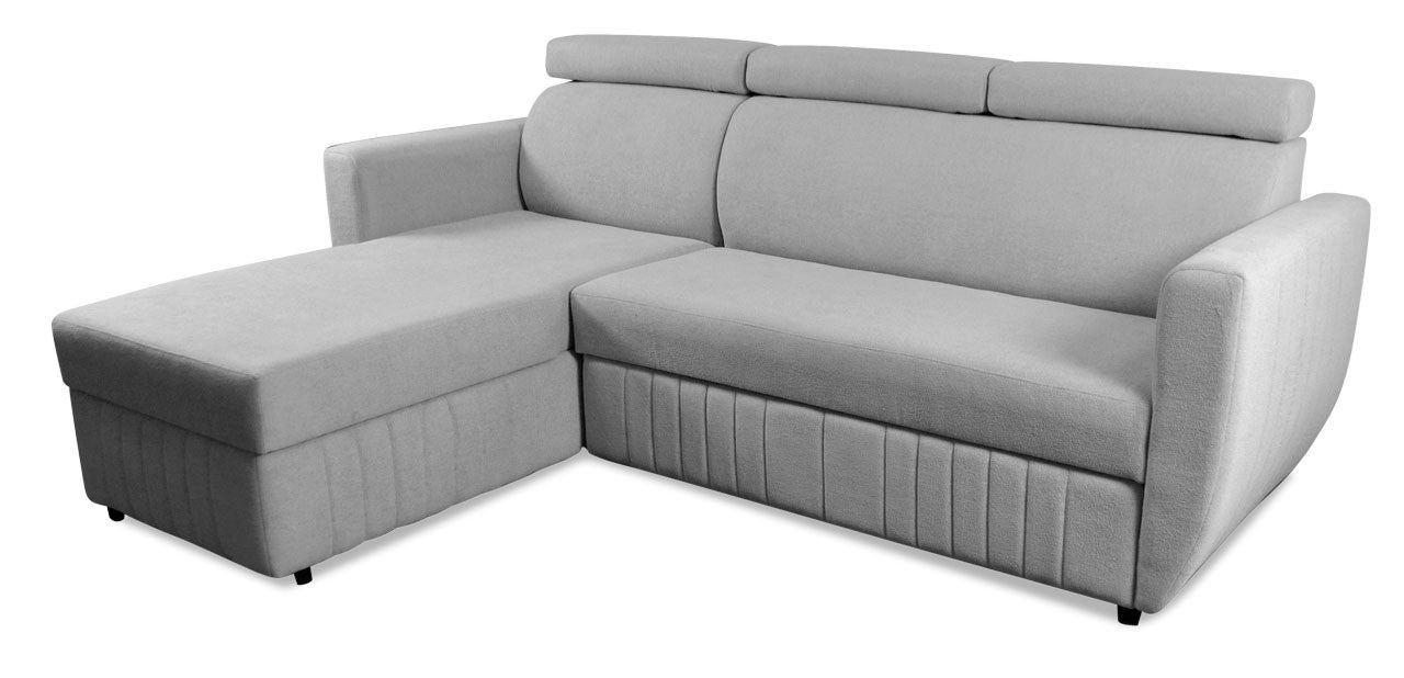 Narożnik o klasycznym designie w skandynawskim stylu VIOLA szary