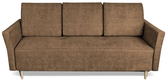 Szara kanapa w stylu skandynawskim PARIS brąz