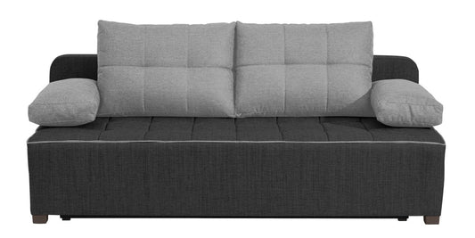 Wygodna i praktyczna kanapa rozkładana PAKO szary i intracyt