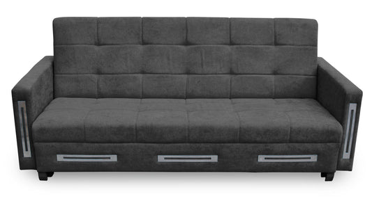 Pikowana kanapa 3 osobowa INTER popielaty