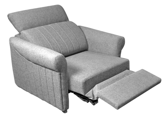 Rozkładana fotel z funkcją relaksu BIZZERTI elektryk rozłożony