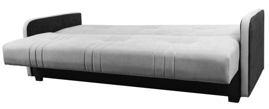 Kanapa SILVA z funkcją spania i pojemnikiem rozłożona